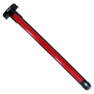 Red handheld wand-style tool with black end caps, laid diagonally.