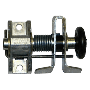 Latch bolt assembly with threaded screw and mounting brackets