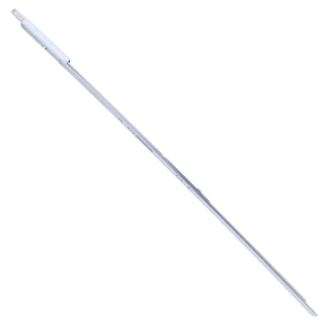 Long stainless steel drawer slide with mounting holes along its length.